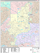 Buena Park  Wall Map Premium Style